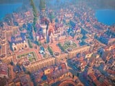 Uma imagem que mostra uma cidade em Fabledom, agora com 65% de desconto no Steam.