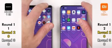 Xperia 1 III vs. Mi 11 Ultra: Boot &amp; fingerprint. (Fonte da imagem: TechNick)