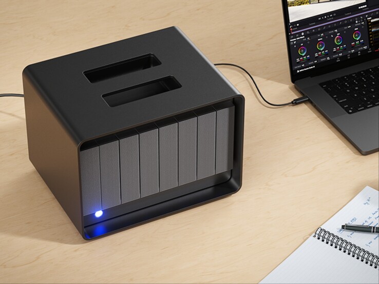 Imagem promocional da solução de armazenamento RAID Seagate LaCie 8big Pro5.