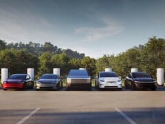Uma coleção de veículos elétricos da Tesla (Fonte da imagem: Tesla)