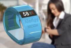 A pulseira Alertgy NICGM pode estar disponível para diabéticos tipo 2 até 2023. (Fonte de imagem: Alertgy - editado)