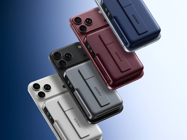 O Anker MagGo 2 Pro está disponível em várias cores, incluindo bordô