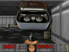 O Doom é executado diretamente no chip ARM Cortex M4F dentro dos fones de ouvido intra-auriculares PineBuds Pro. (Fonte da imagem: PinBuds, DoomBuds) 
