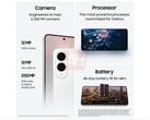 Imagem vazada do produto Samsung Galaxy S25 Edge mostrando as especificações da câmera e o design. (Fonte da imagem: Android Headlines)