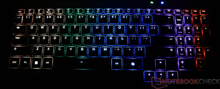 Iluminação do teclado (aqui em RGB como exemplo)