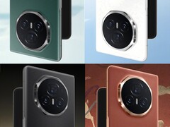 Honor lançará o Magic V3 em um total de quatro cores elegantes (pelo menos na China) com uma parte traseira semelhante a couro. (Fonte da imagem: Honor, editado)