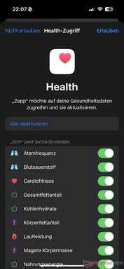 Apple Sincronização de saúde