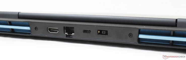 Traseira: HDMI 2.0, Gigabit RJ-45, USB-C 3.2 Gen. 2 c/ Entrega de energia 3.0 + DisplayPort 1.4, adaptador AC