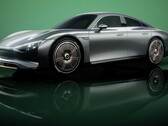 O Mercedes EQC sedan pode pegar algumas pistas de design do EQXX que está aqui retratado (Imagem: Mercedes)