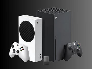 Placa de expansão Seagate 4TB Xbox na frente dos consoles Xbox (Fonte da imagem: Best Buy)