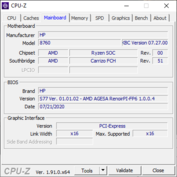 Informações do sistema - Placa principal CPU-Z