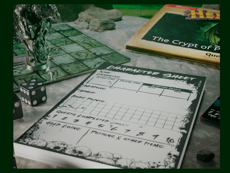 A expansão Crypt of Perpetual Darkness HeroQuest de Joe Manganiello vem com muitas figuras e acessórios de jogos de alta qualidade.