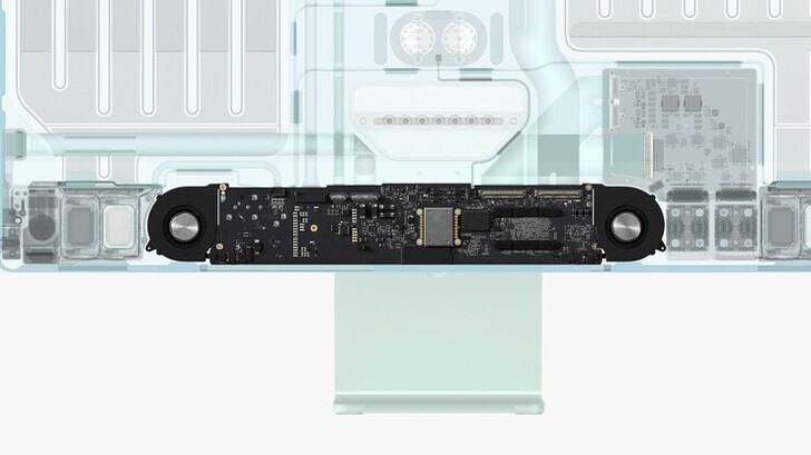 Apple iMac 24 com dois ventiladores. (Fonte da imagem: @fiyin/Apple)