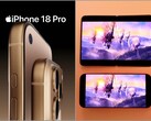 Imagem conceitual do iPhone 18 Pro (esquerda) e manequim do iPhone Fold impresso em 3D (direita). (Fonte da imagem: @ld_vova e Ben Geskin, editado)