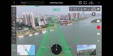 A trajetória de voo projetada pode ser exibida ao vivo. (Fonte da imagem: DJI)