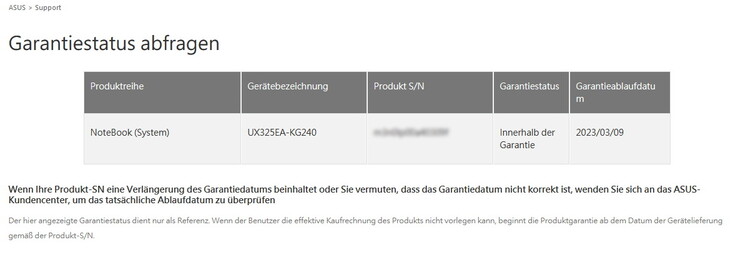 Garantia residual: 24 meses no total (fonte da imagem: Asus)