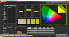 Saturação CalMAN (perfil: Padrão, espaço de cores de destino: P3)