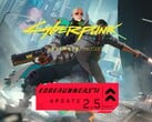Banner de Cyberpunk 2077 Edgerunners 2 Update 2.5 exibido