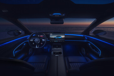 Xiaomi SU7 (2026) na nova cor Capri Blue: o sedã esportivo elétrico está recebendo mais do que apenas um pequeno facelift. (Fonte da imagem: Xiaomi)