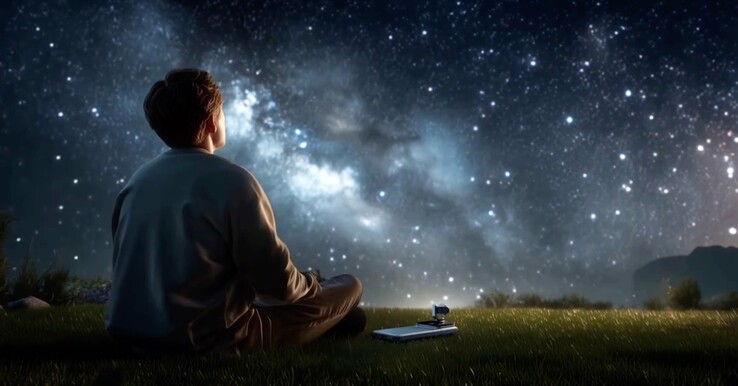 A câmera do Robot Phone também pode rastrear estrelas para tirar fotos nítidas de longa exposição