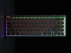 O novo teclado NuPhy Halo 60% (foto), visto no vídeo de divulgação. (Fonte da imagem)