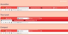 Opções de estilo de pilha de abas Vivaldi 4.1 (Fonte: Vivaldi Browser)