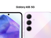 Há rumores de que o Galaxy A55 chegará nas cores Awesome Iceblue, Lilac e Navy. (Fonte da imagem: Android Headlines)