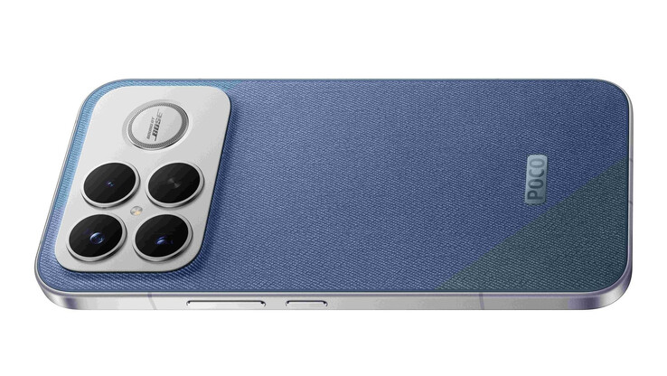 O Poco F8 Ultra em seu acabamento Blue Denim. (Fonte da imagem: via Sudhanshu Ambhore)