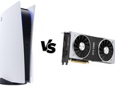 O PS5 pode superar a Nvidia GeForce RTX 2080 com cargas de trabalho mais pesadas. (Fonte de imagem: Sony/Nvidia - editado)