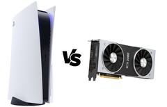 O PS5 pode superar a Nvidia GeForce RTX 2080 com cargas de trabalho mais pesadas. (Fonte de imagem: Sony/Nvidia - editado)