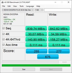 SSD AS: Windows PC 1, Thunderbolt 3