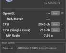 O desempenho do Cinebench AMD Ryzen 5 5600X mostra quase o desempenho do Ryzen 7 3700X (Fonte: APISAK no Twitter)