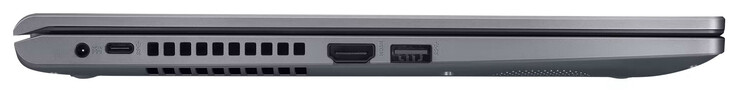 Esquerda: conector de alimentação, USB 3.2 Gen 1 (USB-C), HDMI, USB 3.2 Gen 1 (USB-A)