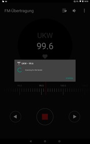 The preinstalled FM radio app
