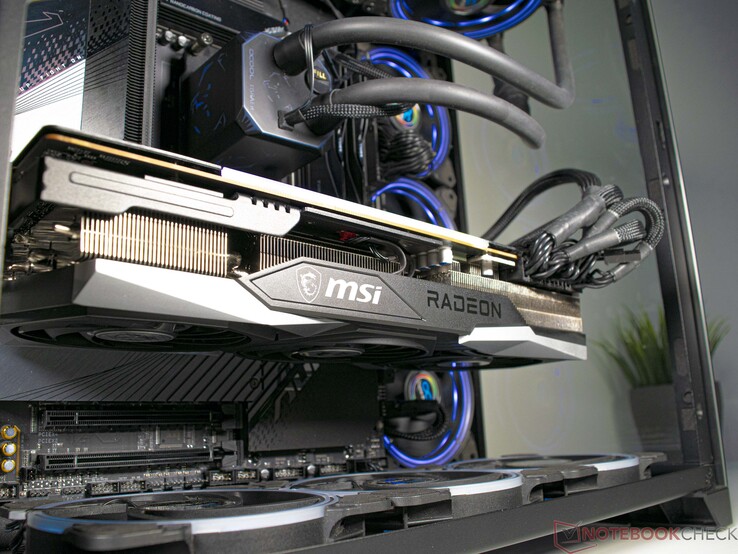 MSI Radeon RX 6950 XT Gaming X Trio 16G em nosso sistema de teste
