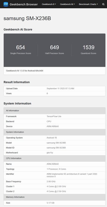 (Fonte da imagem: Geekbench)