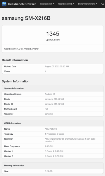 (Fonte da imagem: Geekbench)