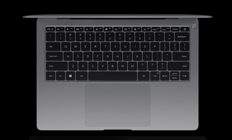 O Xiaomi Book Pro 14 2022 tem um teclado familiar para aqueles que estão acostumados a usar MacBooks. (Fonte da imagem: Xiaomi)