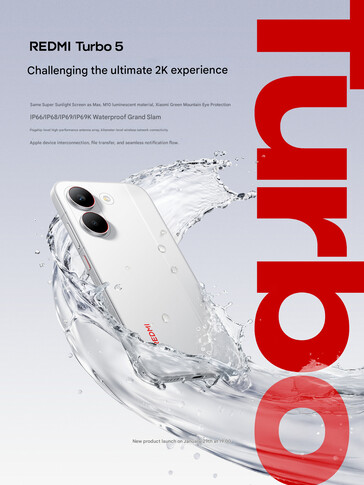 Classificação de resistência à água do telefone (Fonte da imagem: Redmi - tradução automática)