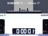 O Xiaomi 17 com 7.000mAh enfrenta o iPhone 17 com 3.692mAh e um power bank de 5.000mAh (Fonte da imagem: Xiaomi)