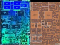 Apple tinha planos ambiciosos para a GPU A16 Bionic, mas teve que os descartar no último minuto (Imagem: A16 Bionic vs A15 Bionic die shot via Angstronomics)