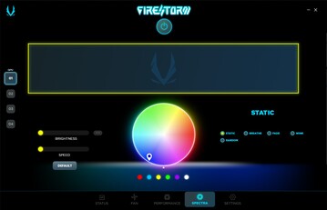 FireStorm Utility - Opções de RGB