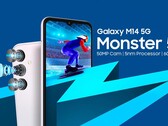 O Galaxy M14. (Fonte: Samsung via Amazon.in)