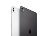 Close-up mostrando o design traseiro do iPad Pro nos acabamentos prata e preto espacial, destacando a câmera e a estrutura de alumínio (Fonte da imagem: Apple)