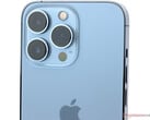 Apple usou pela última vez o Sky Blue em um iPhone para a geração do iPhone 13 Pro. (Fonte da imagem: Notebookcheck)