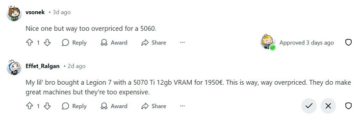 Comentários em nosso canal do Reddit