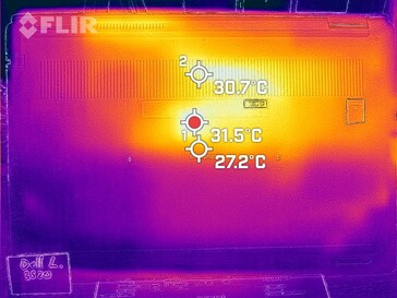 Lado inferior de geração de calor (ocioso)