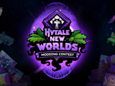 Uma faixa anunciando o concurso de modificação do Hytale's New Worlds