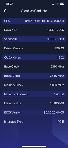 Xtreme Tuner Plus - Informações sobre a GPU