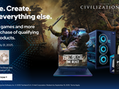 O pacote de primavera da Intel para gamers e criadores (na foto), incluindo Civilization 7 e Dying Light: The Beast